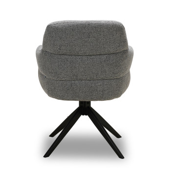 Chaise pivotante Nolan tissu gris Takasit - Le Dépôt Bailleul