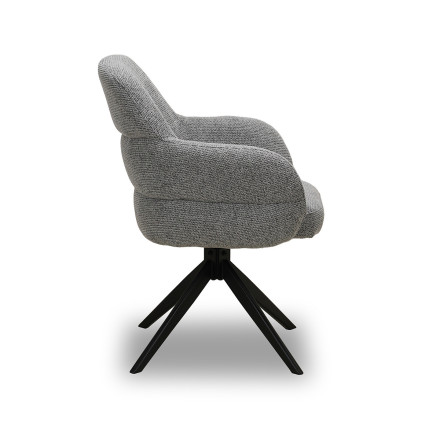 Chaise pivotante Nolan tissu gris Takasit - Le Dépôt Bailleul