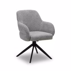 Chaise pivotante Nolan tissu gris Takasit - Le Dépôt Bailleul