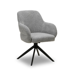 Chaise pivotante Nolan tissu gris Takasit - Le Dépôt Bailleul