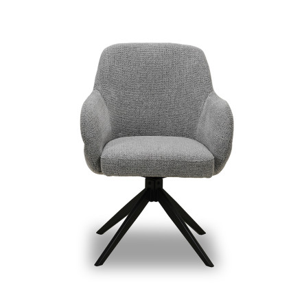 Chaise pivotante Nolan tissu gris Takasit - Le Dépôt Bailleul