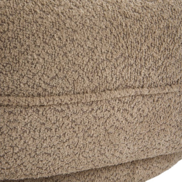 Fauteuil pivotant Fiva bouclette taupe Atmosphera - Le Dépôt Bailleul