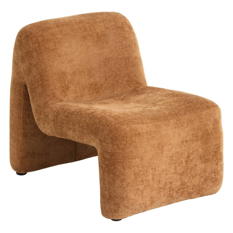 Fauteuil bas Astor chenille ambre Atmosphera - Le Dépôt Bailleul