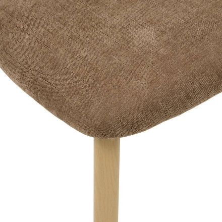Chaise Decia tissu tonka pied métal effet hêtre Atmosphera - Le Dépôt Bailleul