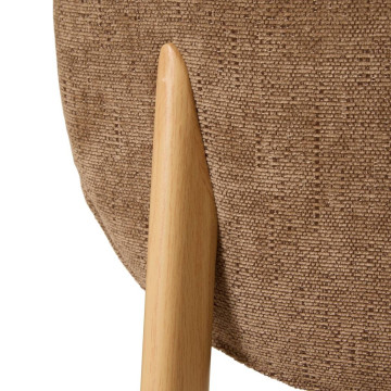 Chaise Decia tissu tonka pied métal effet hêtre Atmosphera - Le Dépôt Bailleul