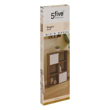 Étagère en bois 6 cases Mix'n Modul effet noyer 5five - Le Dépôt Bailleul
