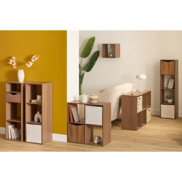 Étagère en bois 6 cases Mix'n Modul effet noyer 5five - Le Dépôt Bailleul