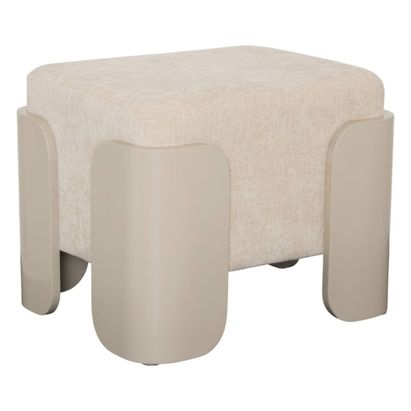 Pouf Mizar 38 x 36 cm chenille ivoire Atmosphera - Le Dépôt Bailleul