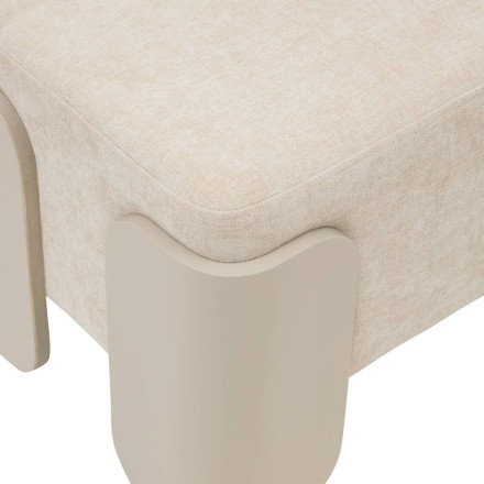 Pouf Mizar 38 x 36 cm chenille ivoire Atmosphera - Le Dépôt Bailleul