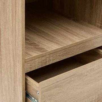 Penderie 3 tiroirs 1 porte Dolo 115 cm MDF naturel 5five - Le Dépôt Bailleul