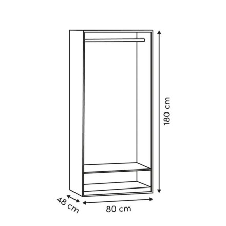 Module penderie Dolo 180 cm MDF naturel 5five - Le Dépôt Bailleul