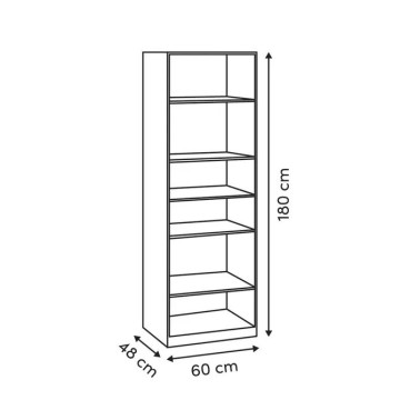 Module étagères Dolo 180 cm MDF naturel 5five - Le Dépôt Bailleul