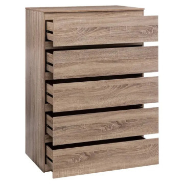 Commode 5 tiroirs Dolo naturel 5five - Le Dépôt Bailleul