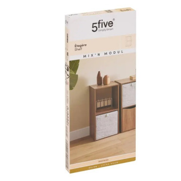 Etagère 2 cases Mix'n Modul effet noyer 5five - Le Dépôt Bailleul