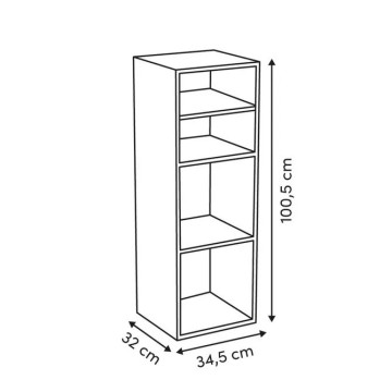 Etagère 2+2 cases Mix'n Modul effet noyer 5five - Le Dépôt Bailleul