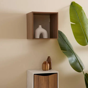 Etagère 1 case Mix'n Modul effet noyer 5five - Le Dépôt Bailleul