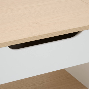 Table basse relevable + coffre Luma 90 cm blanc 5five - Le Dépôt Bailleul