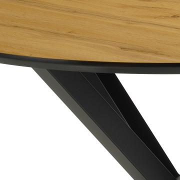 Table à manger ronde D110 Evan pieds métal Takasit - Le Dépôt Bailleul
