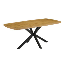 Table à manger 180 x 90 cm Ezio pieds métal Takasit - Le Dépôt Bailleul