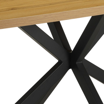 Table à manger 180 x 90 cm Ezio pieds métal Takasit - Le Dépôt Bailleul