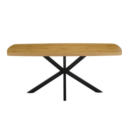 Table à manger 180 x 90 cm Ezio pieds métal Takasit - Le Dépôt Bailleul