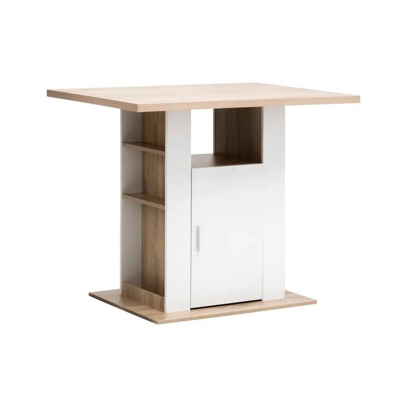Ilot de cuisine avec rangement Eat Up MDF naturel et blanc 5five - Le Dépôt Bailleul