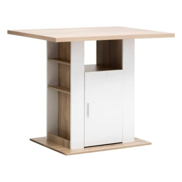 Ilot de cuisine avec rangement Eat Up MDF naturel et blanc 5five - Le Dépôt Bailleul