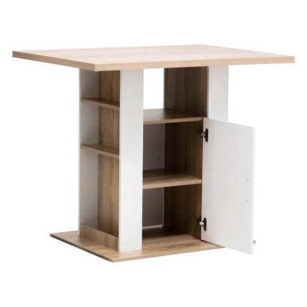 Ilot de cuisine avec rangement Eat Up MDF naturel et blanc 5five - Le Dépôt Bailleul