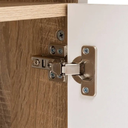 Ilot de cuisine avec rangement Eat Up MDF naturel et blanc 5five - Le Dépôt Bailleul