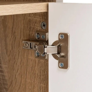 Ilot de cuisine avec rangement Eat Up MDF naturel et blanc 5five - Le Dépôt Bailleul