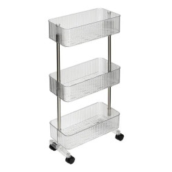 Desserte 3 niveaux Plastor 40 cm PET transparent 5five - Le Dépôt Bailleul