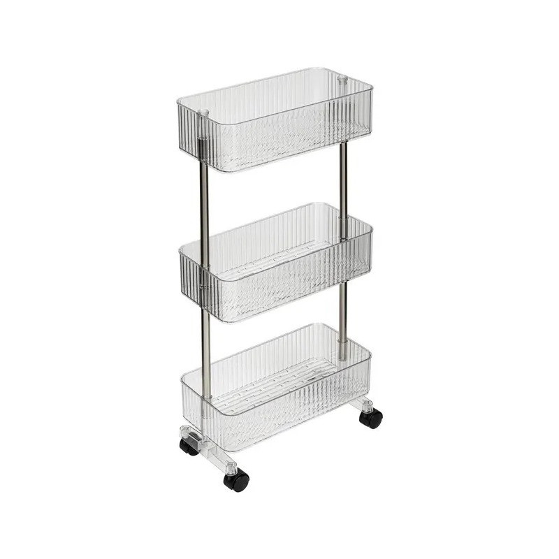 Desserte 3 niveaux Plastor 40 cm PET transparent 5five - Le Dépôt Bailleul