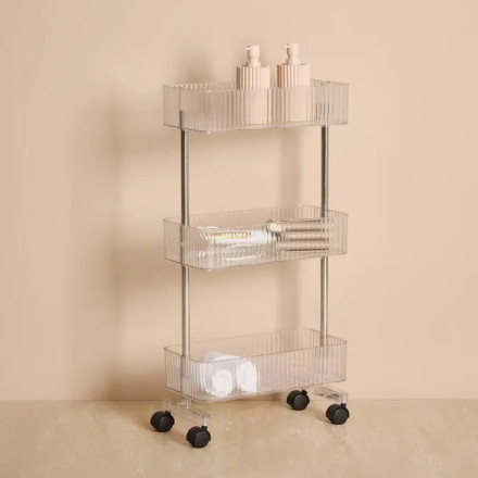 Desserte 3 niveaux Plastor 40 cm PET transparent 5five - Le Dépôt Bailleul