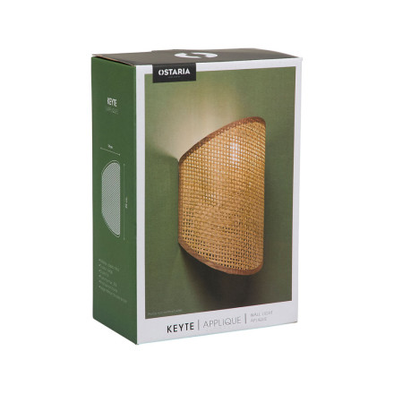 Applique murale cannage Keyte H20 Ostaria - Le Dépôt Bailleul