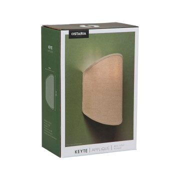 Applique murale lin Keyte H20 beige Ostaria - Le Dépôt Bailleul