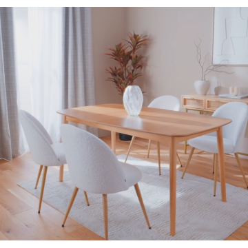 Table à manger extensible 160/200 x 90 cm Tilda  bois Atmosphera - Le Dépôt Bailleul