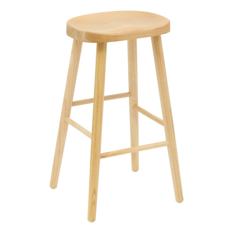 Tabouret de bar en bois fixe Senka Atmosphera - Le Dépôt Bailleul