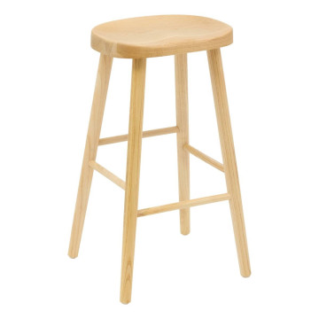 Tabouret de bar en bois fixe Senka Atmosphera - Le Dépôt Bailleul