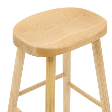 Tabouret de bar en bois fixe Senka Atmosphera - Le Dépôt Bailleul