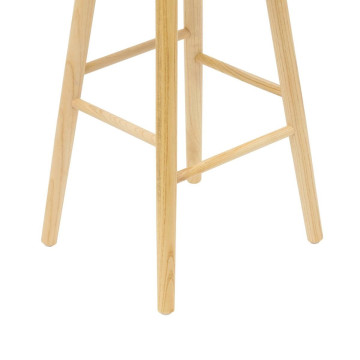 Tabouret de bar en bois fixe Senka Atmosphera - Le Dépôt Bailleul