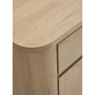 Buffet 220 cm 3 tiroirs 3 portes Rondi bois clair - Le Dépôt Bailleul