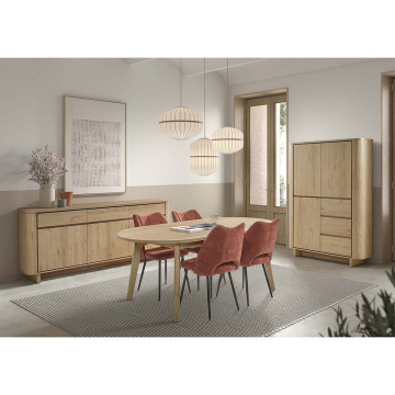 Table à manger ovale 200 x 100 cm Rondi bois clair - Le Dépôt Bailleul