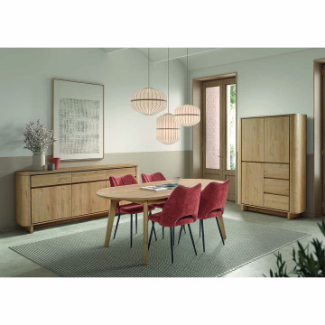 Table à manger ovale 200 x 100 cm Rondi bois clair - Le Dépôt Bailleul