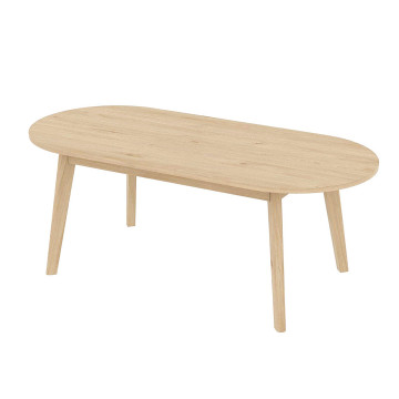 Table à manger ovale 200 x 100 cm Rondi bois clair - Le Dépôt Bailleul