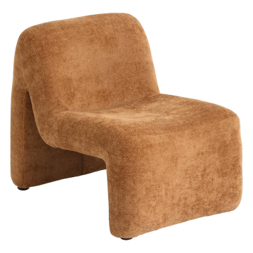 Fauteuil bas Astor chenille ambre Atmosphera - Le Dépôt Bailleul