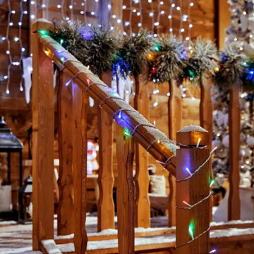 Guirlande lumineuse Noël 200 LED 20 mètres multicolore secteur - Le Dépôt Bailleul