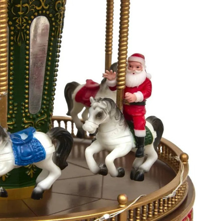 Village de Noël lumineux carrousel 19 LED musical et animé - Le Dépôt Bailleul