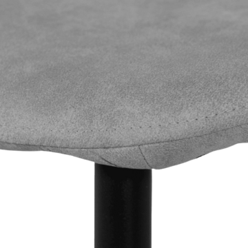 Chaise Mia en tissu PU gris piétement métal noir - Le Dépôt Bailleul