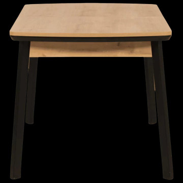 Table à manger extensible 130/160 x 80 cm bois et noir - Le Dépôt Bailleul