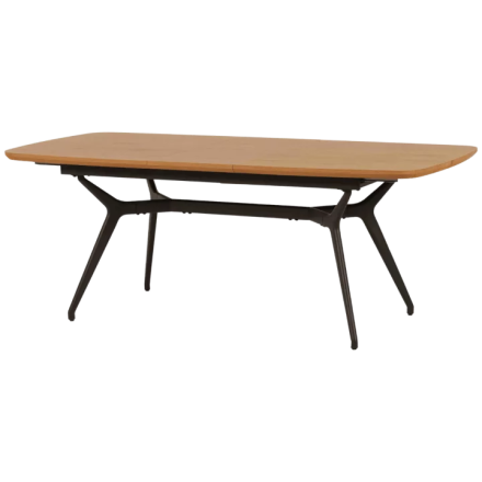 Table à manger extensible 160/240 x 90 cm piétement métal noir - Le Dépôt Bailleul